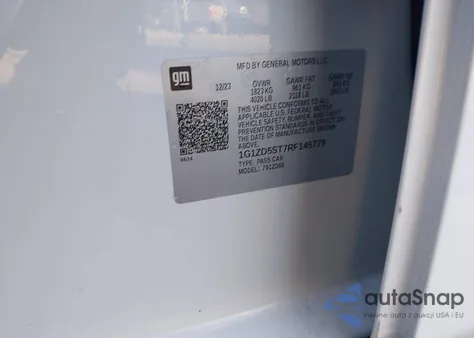 2024 Chevrolet Malibu Fwd 1Lt z USA, uszkodzony, nr VIN 1G1ZD5ST7RF145779